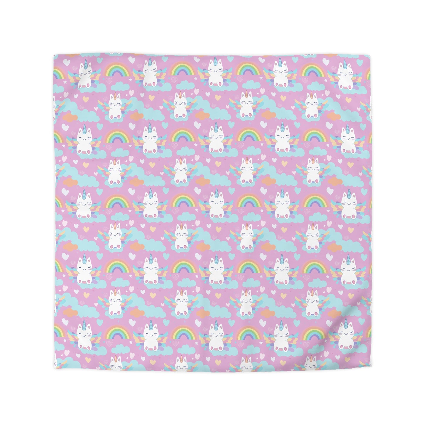 Rainbow Sky Riders Microfiber Duvet Cover