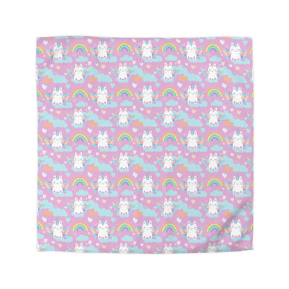 Rainbow Sky Riders Microfiber Duvet Cover