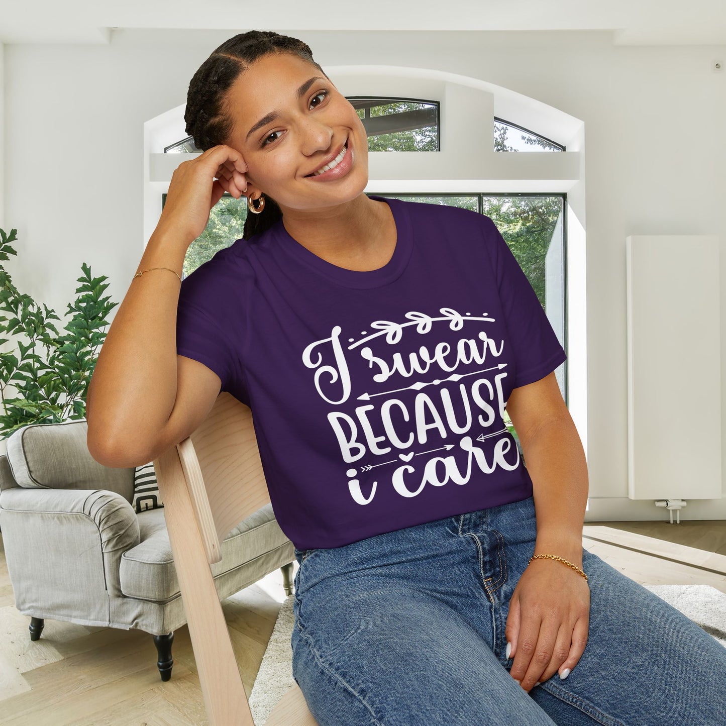 I Swear Because I Care Adult T-shirt
