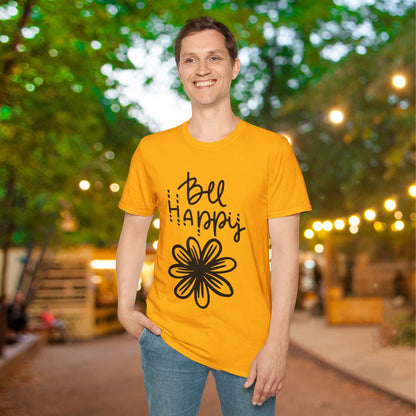 Bee Happy Adult T-shirt