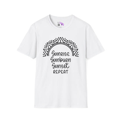 Sunrise Sunburn Sunset Repeat (2) Adult T-shirt