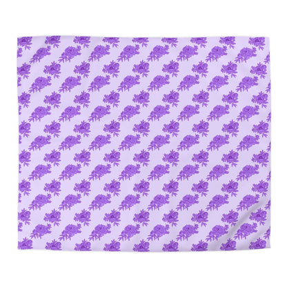 Royal Orchid Peonies Microfiber Duvet Cover