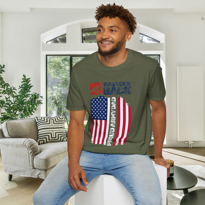 My Son Has Your Back Proud Army Dad Adult T-shirt