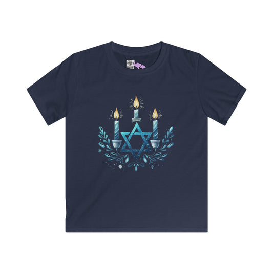 Star & Flame Hanukkah Youth Softstyle Tee