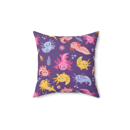 Axolotl Adventures Throw Pillow