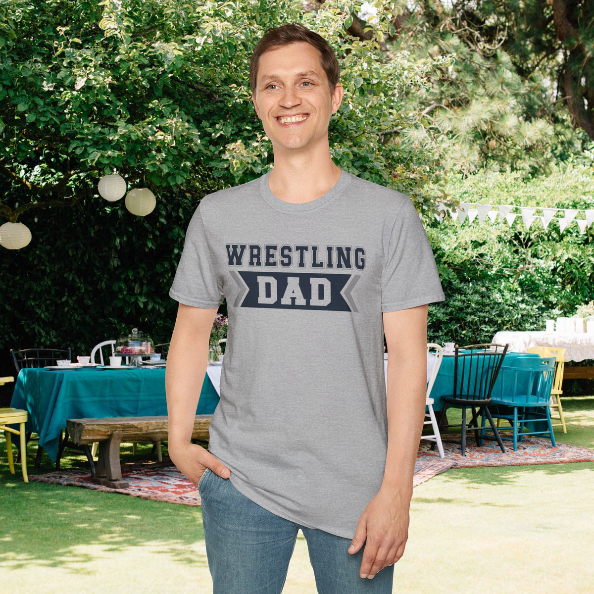 Wrestling Dad Adult T-shirt