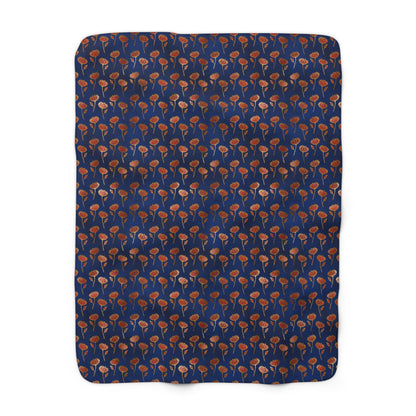 Crimson Luxe Petals Fleece Blanket