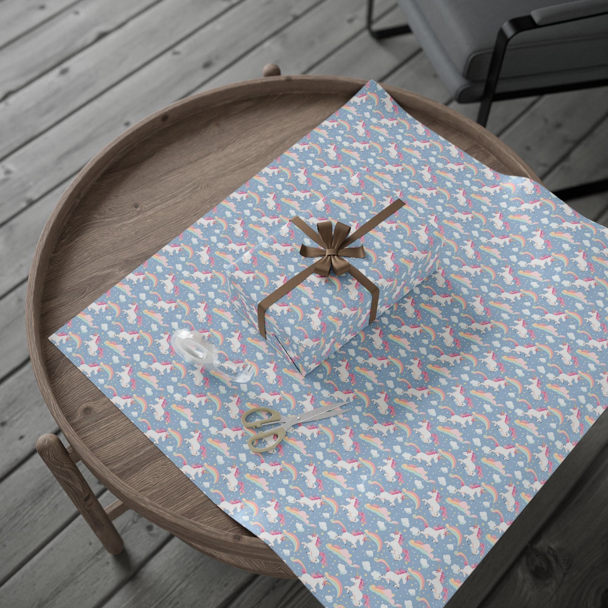 Snuggle Sky Unicorns Wrapping Paper