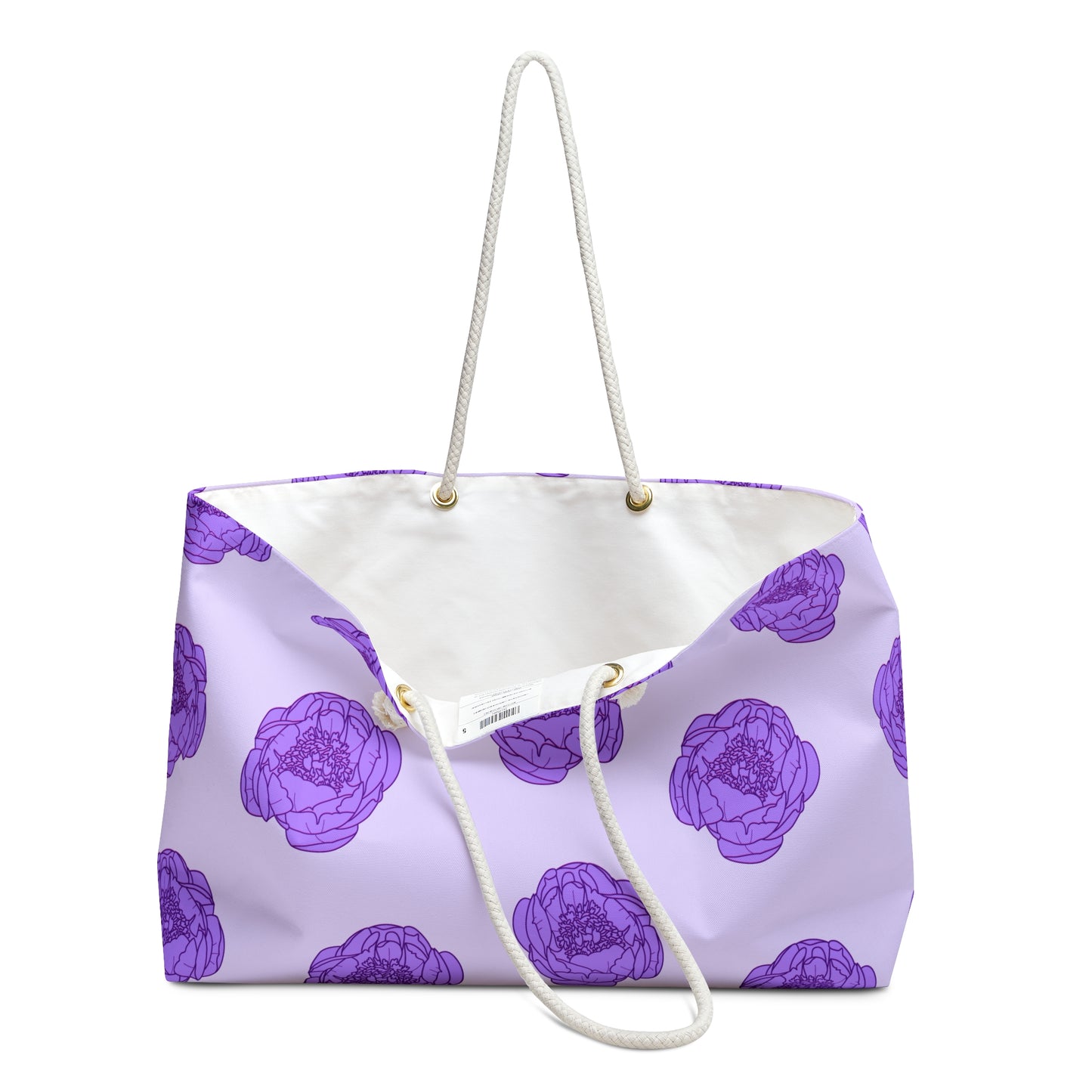 Lilac Mist Peonies Weekender Bag