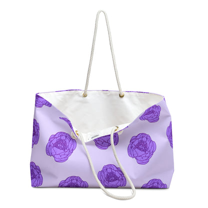 Lilac Mist Peonies Weekender Bag