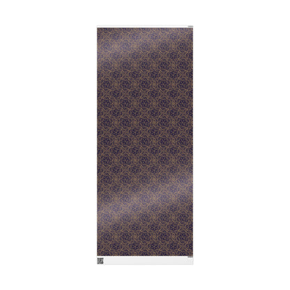 Golden Midnight Radiance Mandala Wrapping Paper