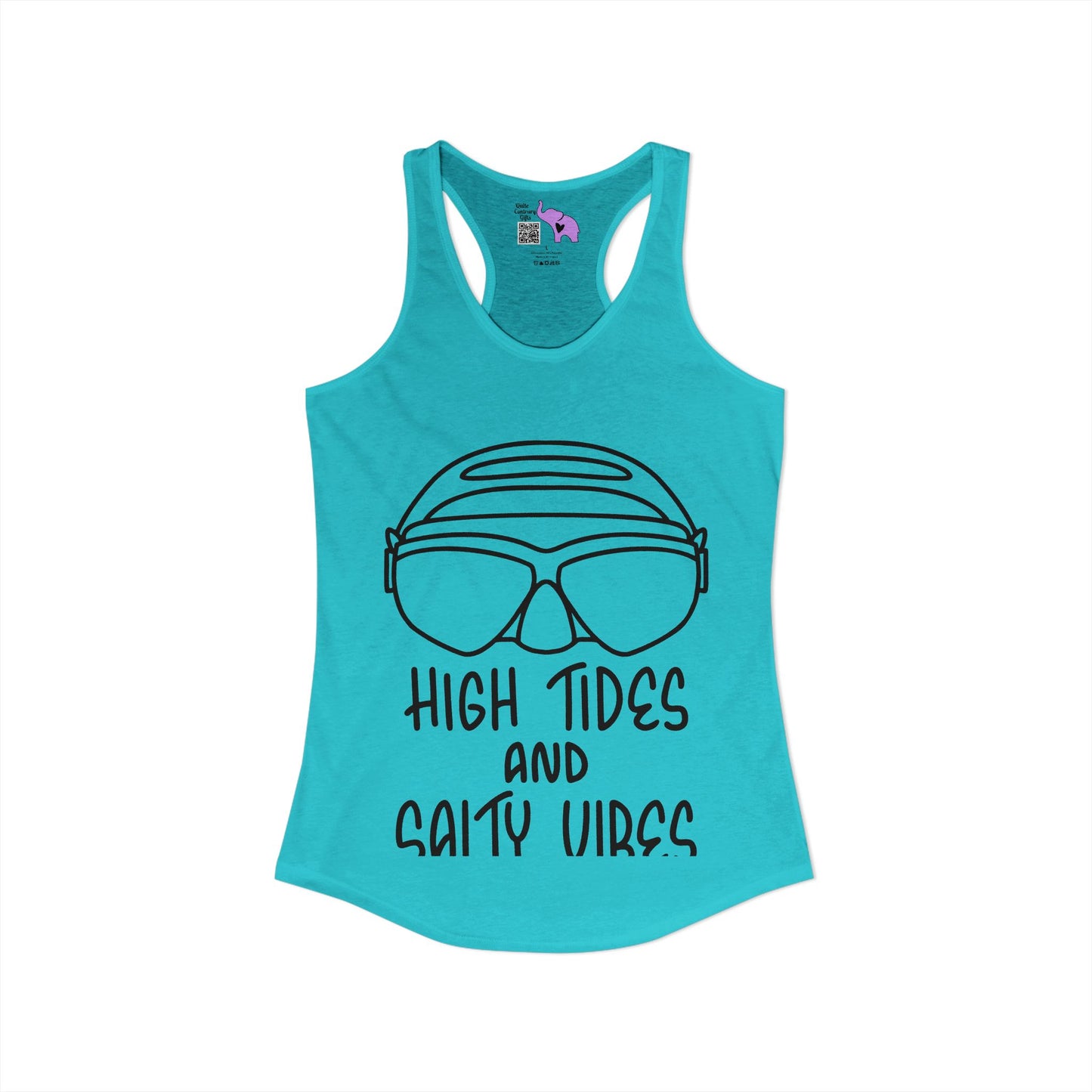 High Tides And Salty Vibes Women's Ideal Racerback Tank