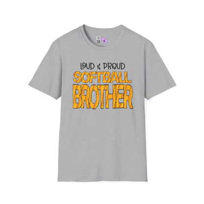 Loud & Proud Softball Brother Adult T-shirt