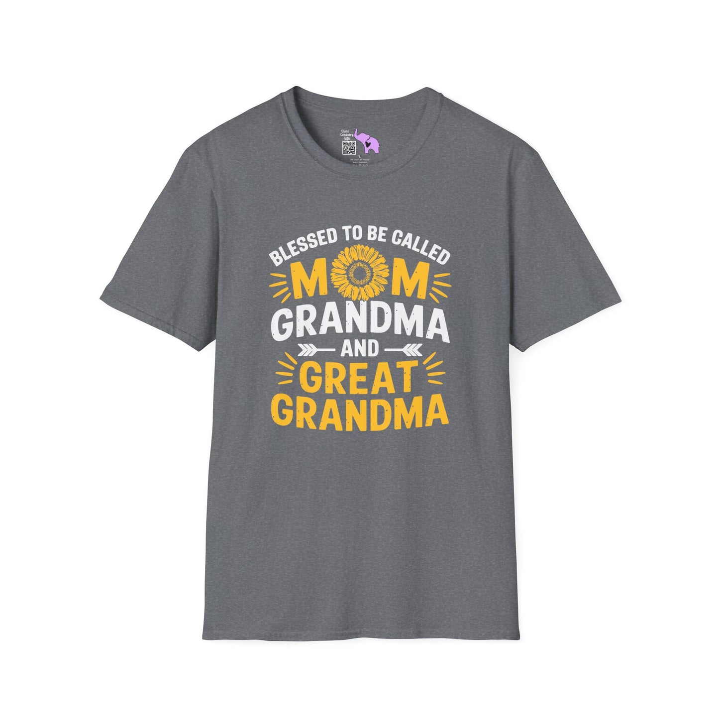 Blessed To Be Called Mom Grandma Great Grandma Adult T-shirt