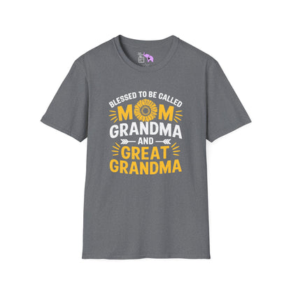 Blessed To Be Called Mom Grandma Great Grandma Adult T-shirt