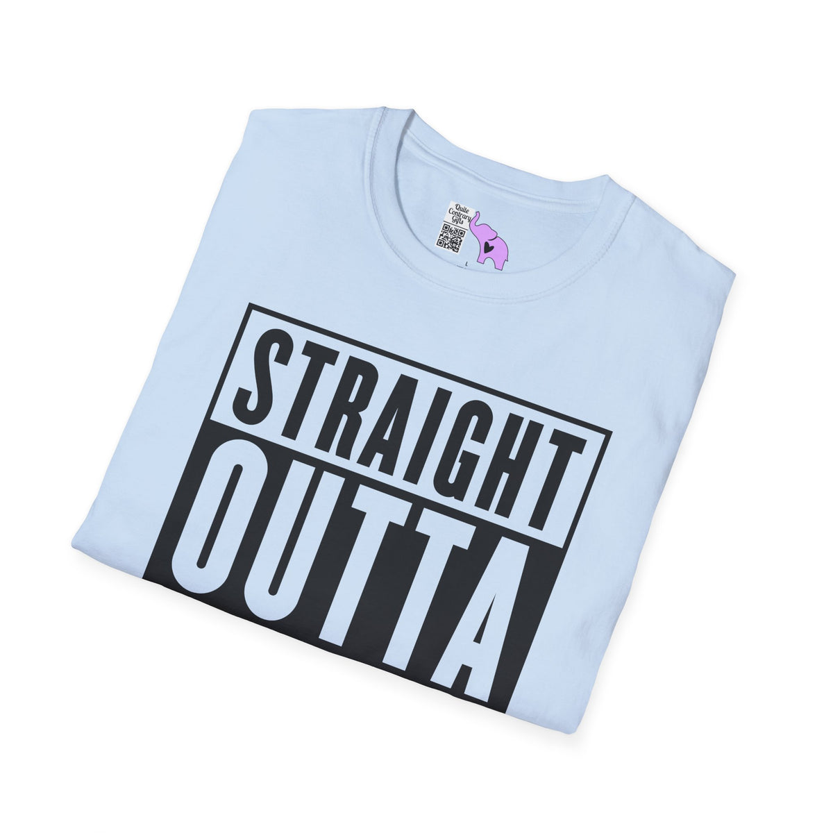 Straight Outta Texas (Light Colors, Black Text) Adult T-shirt