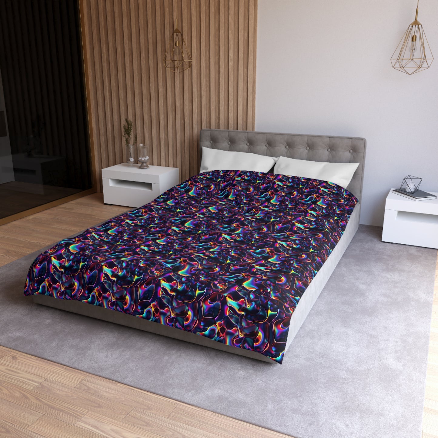 Holographic Mirage Microfiber Duvet Cover