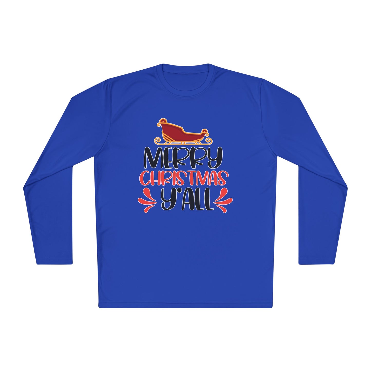 Merry Christmas Y'all Adult Long Sleeve Tee
