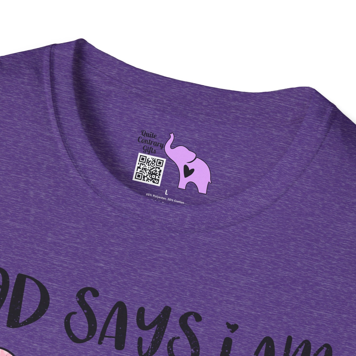 God Says I Am... (Conversation Hearts) Adult T-shirt
