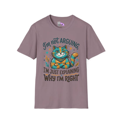""I'm Not Arguing I'm Just Explaining Why I'm Right (Cat) Adult T-shirt