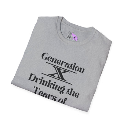 GenX Drinking Millennial Tears Adult T-shirt