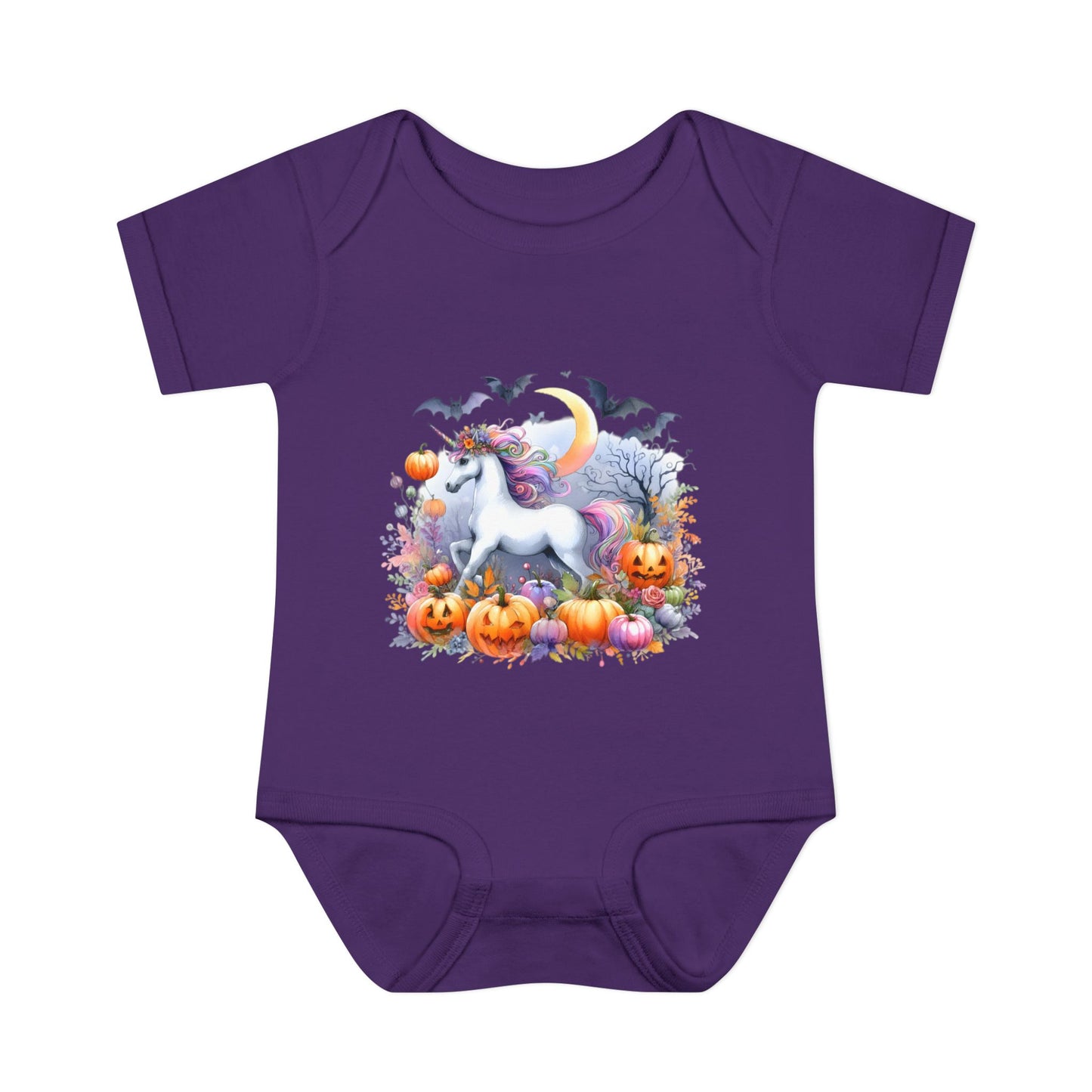 Halloween Unicorn Infant Baby Rib Bodysuit