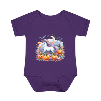 Halloween Unicorn Infant Baby Rib Bodysuit