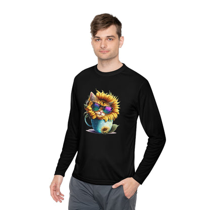 Cool Sunflower Kitten 1 Adult Long Sleeve Tee