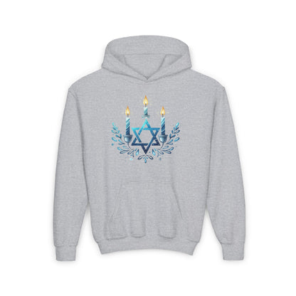 Star & Flame Hanukkah Youth Heavy Blend Hoodie