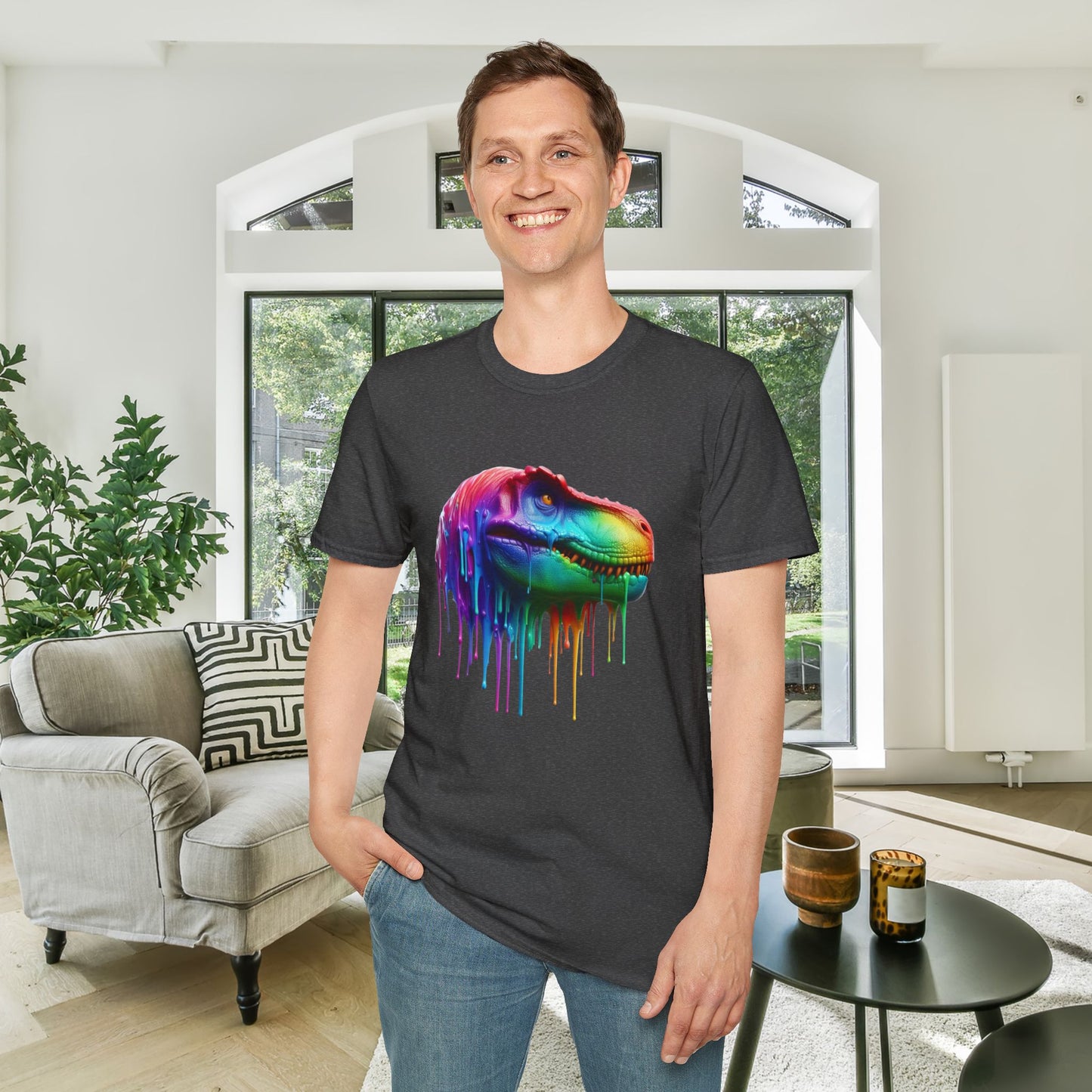 Colorful Dinosaur Adult T-shirt