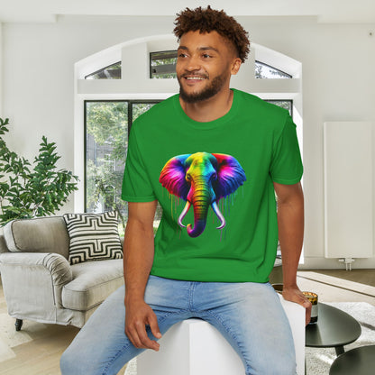 Colorful Elephant Adult T-shirt