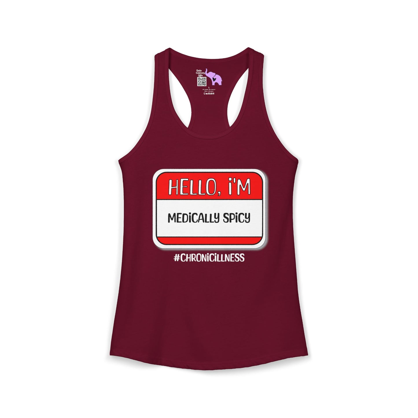 Hello, I'm Medically Spicy Women's Ideal Racerback Tank