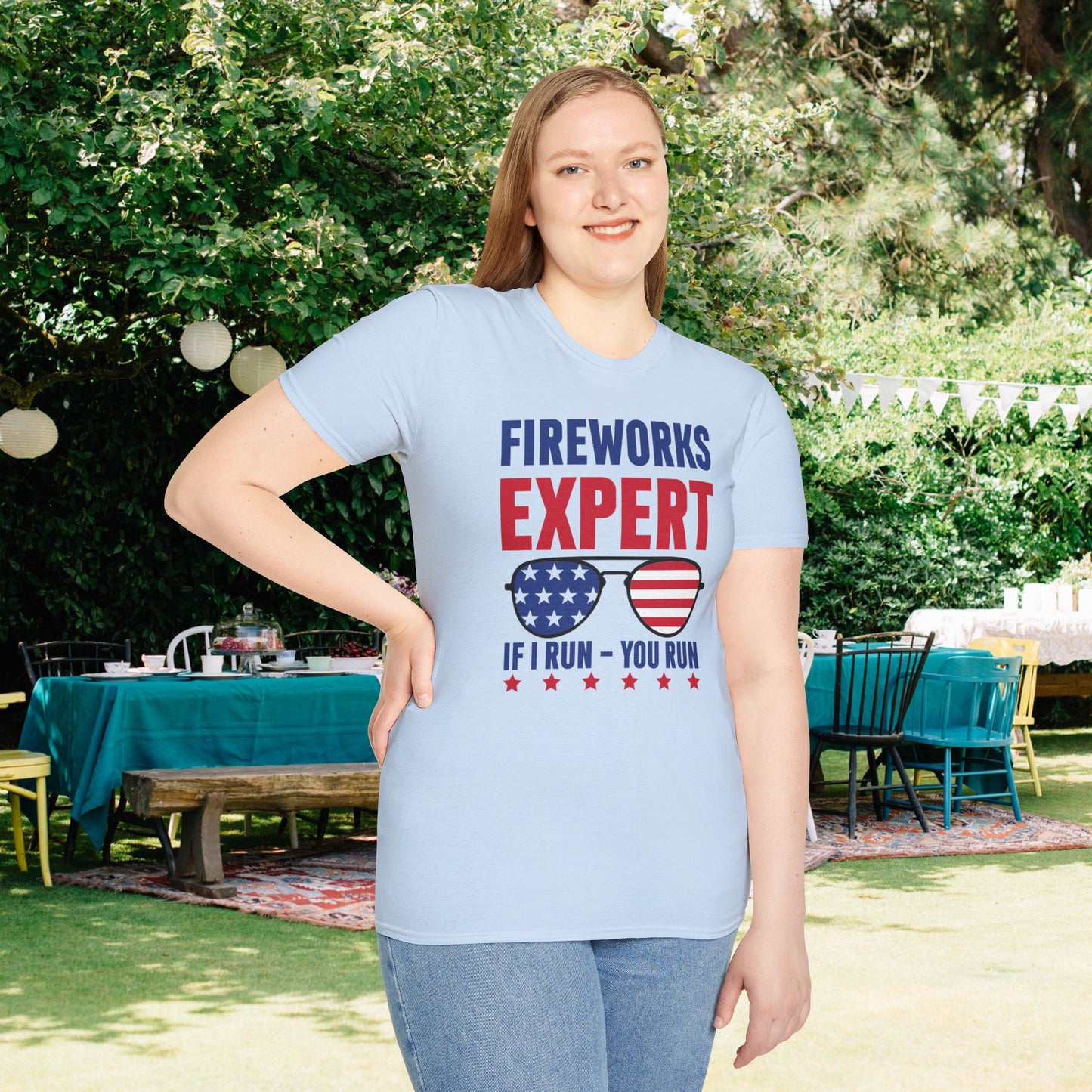 Fireworks Expert If I Run You Run T-shirt