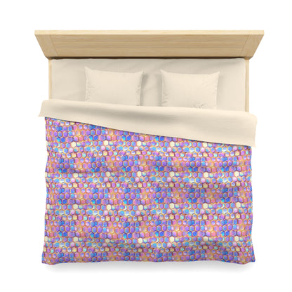 Aurora Hexagons Microfiber Duvet Cover