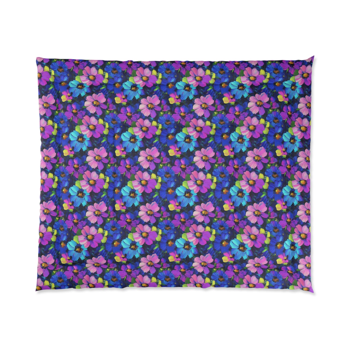 Watercolor Daisies Comforter