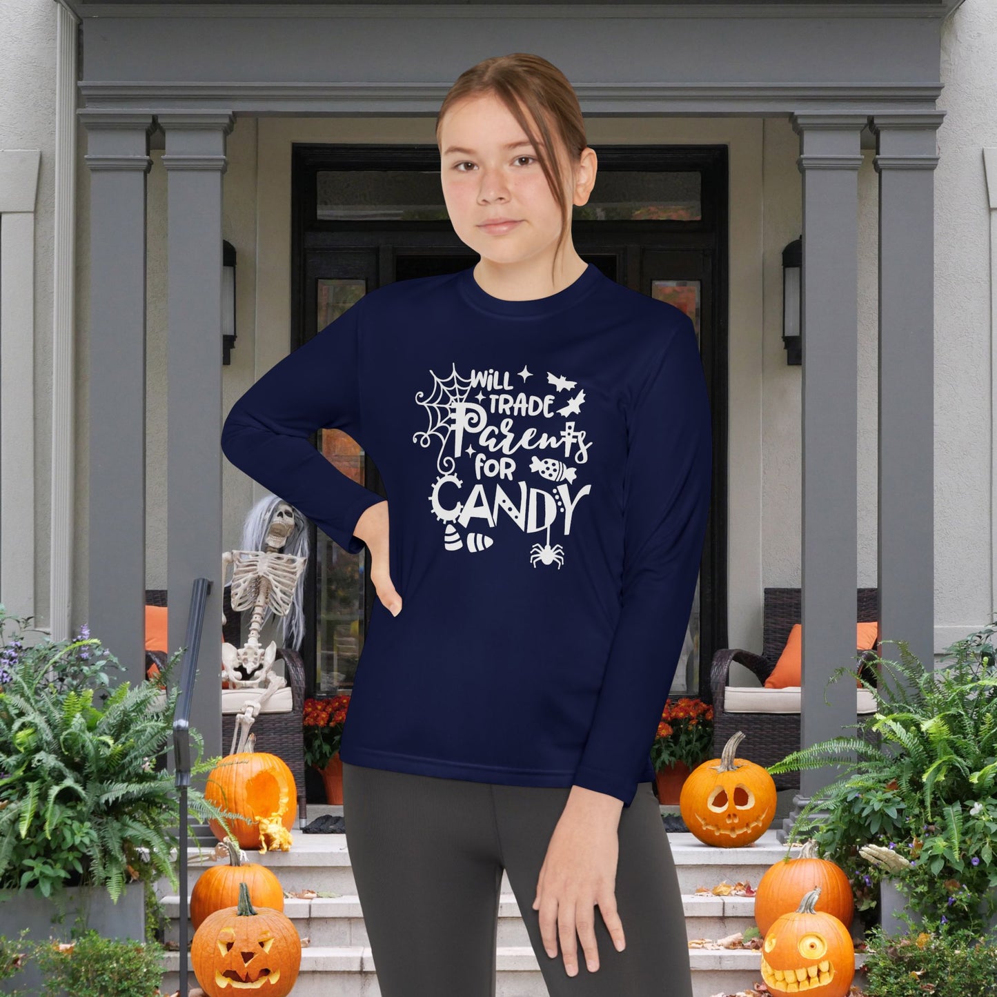 Will Trade Parents For Candy Youth Long Sleeve Tee