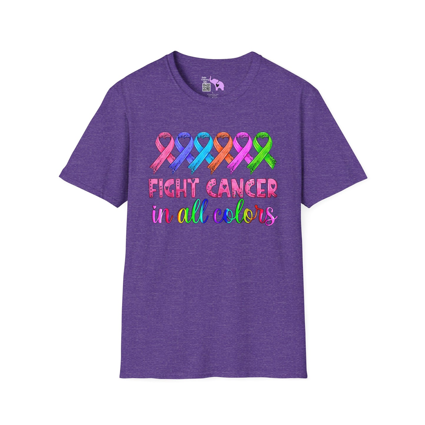 Fight Cancer in All Colors 4 Adult T-shirt