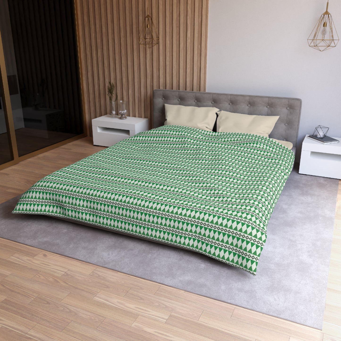 Moss Cairn Stripes Duvet Bedding Set