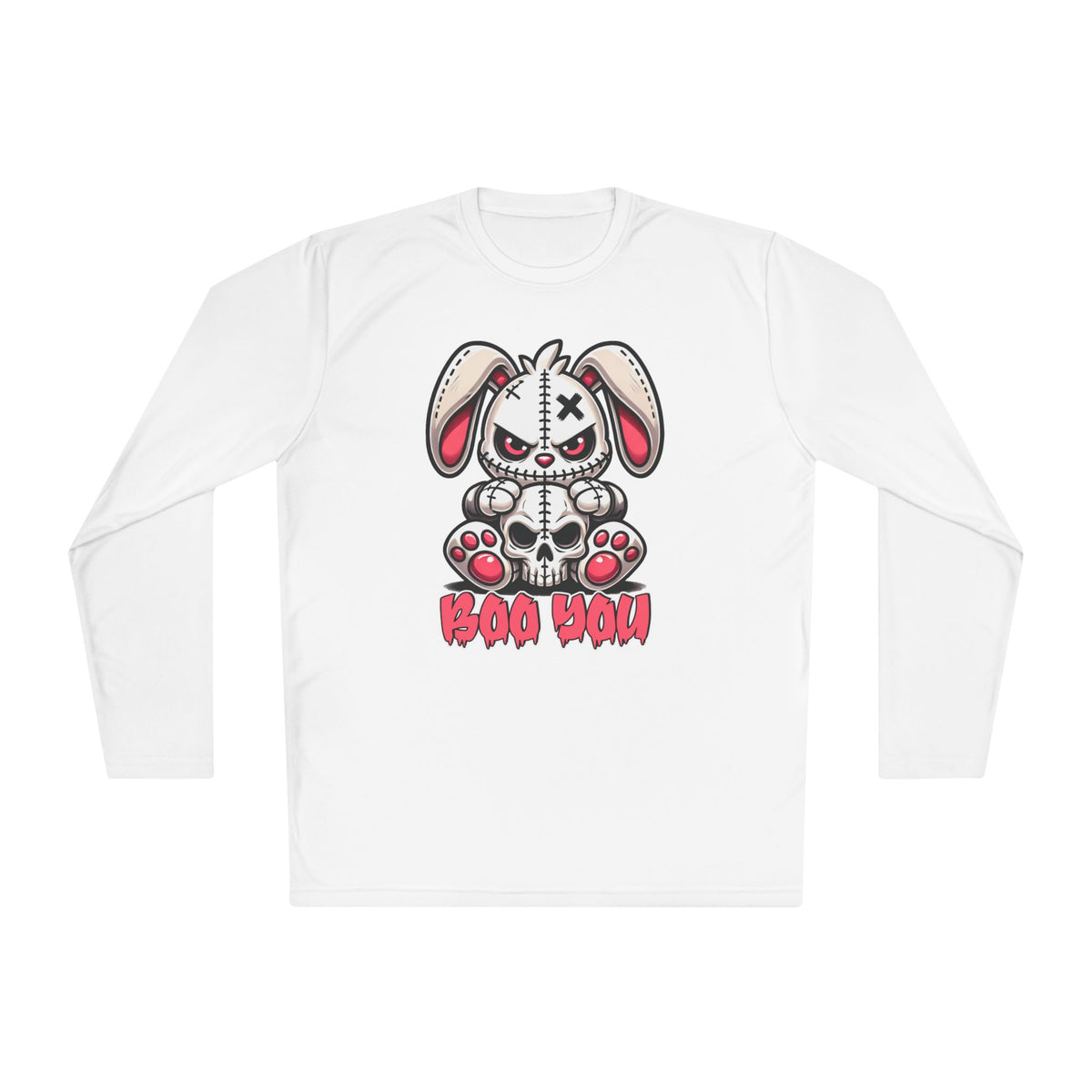 Boo You (Voodoo Bunny w/Skull) Adult Long Sleeve Tee