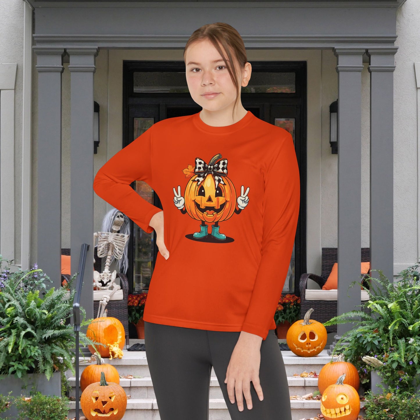 Pumpkin Peace Youth Long Sleeve Tee