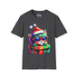 Christmas Kitten w/Gift Adult T-shirt
