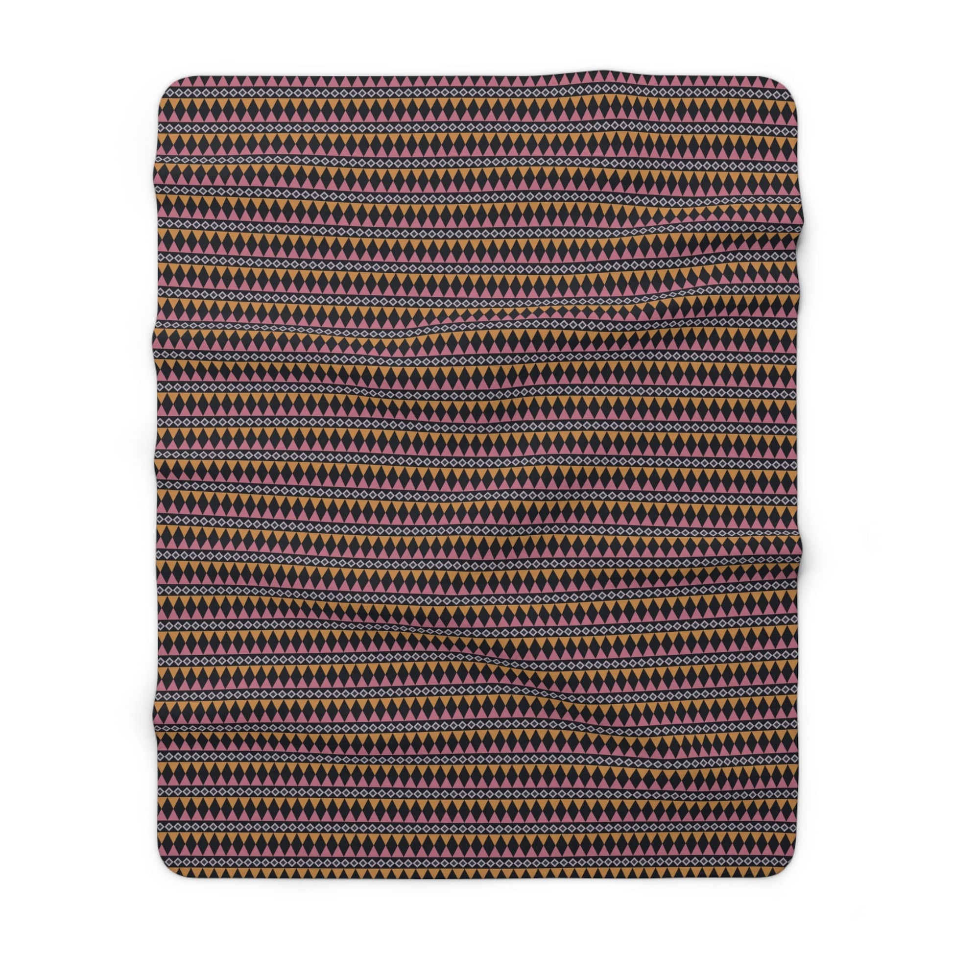 Midnight Clay Cairn Stripes Fleece Blanket