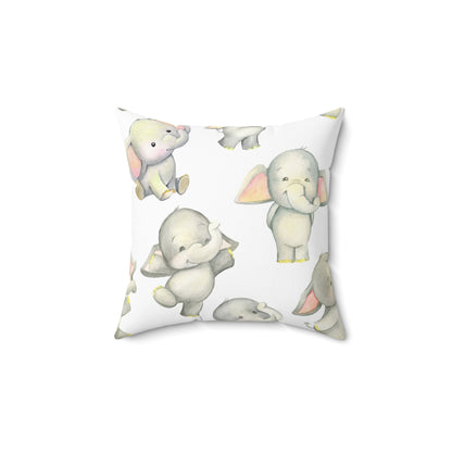 Dancing Elephants Throw Pillow