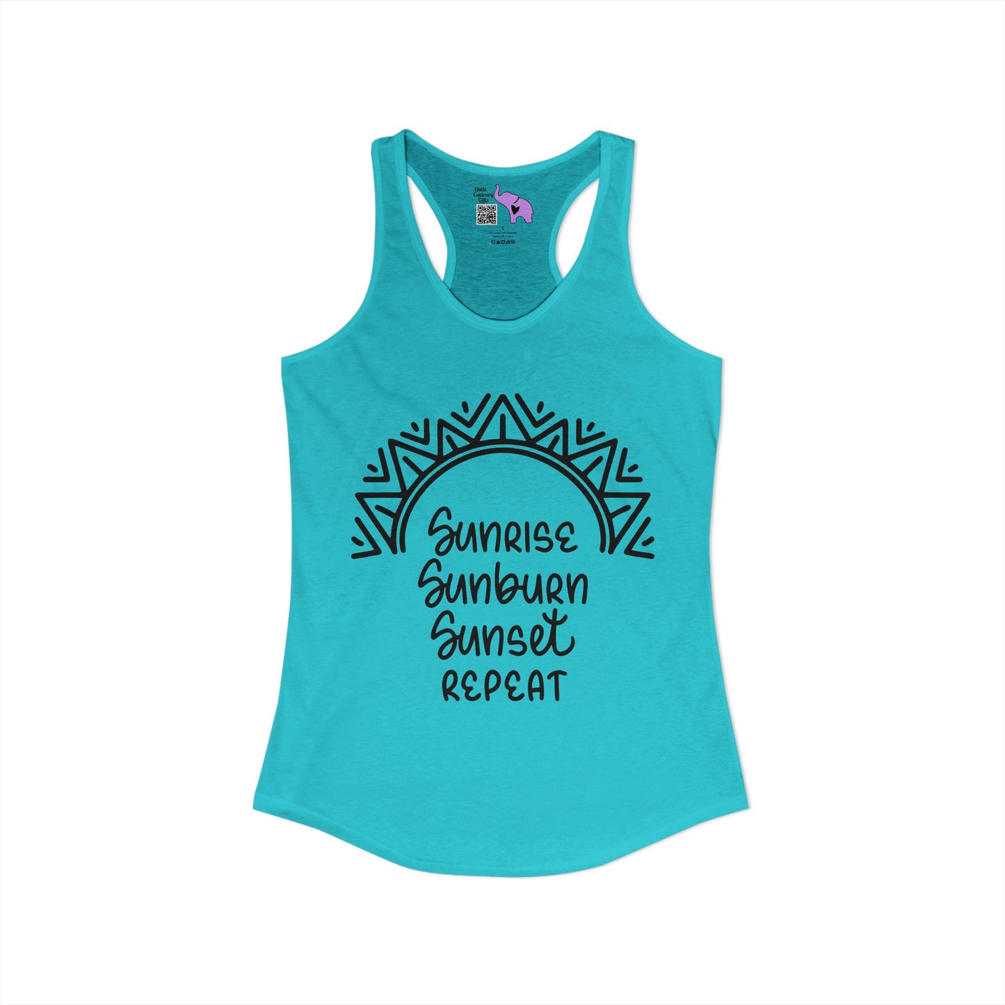 Sunrise Sunburn Sunset Repeat Women's Ideal Racerback Tank