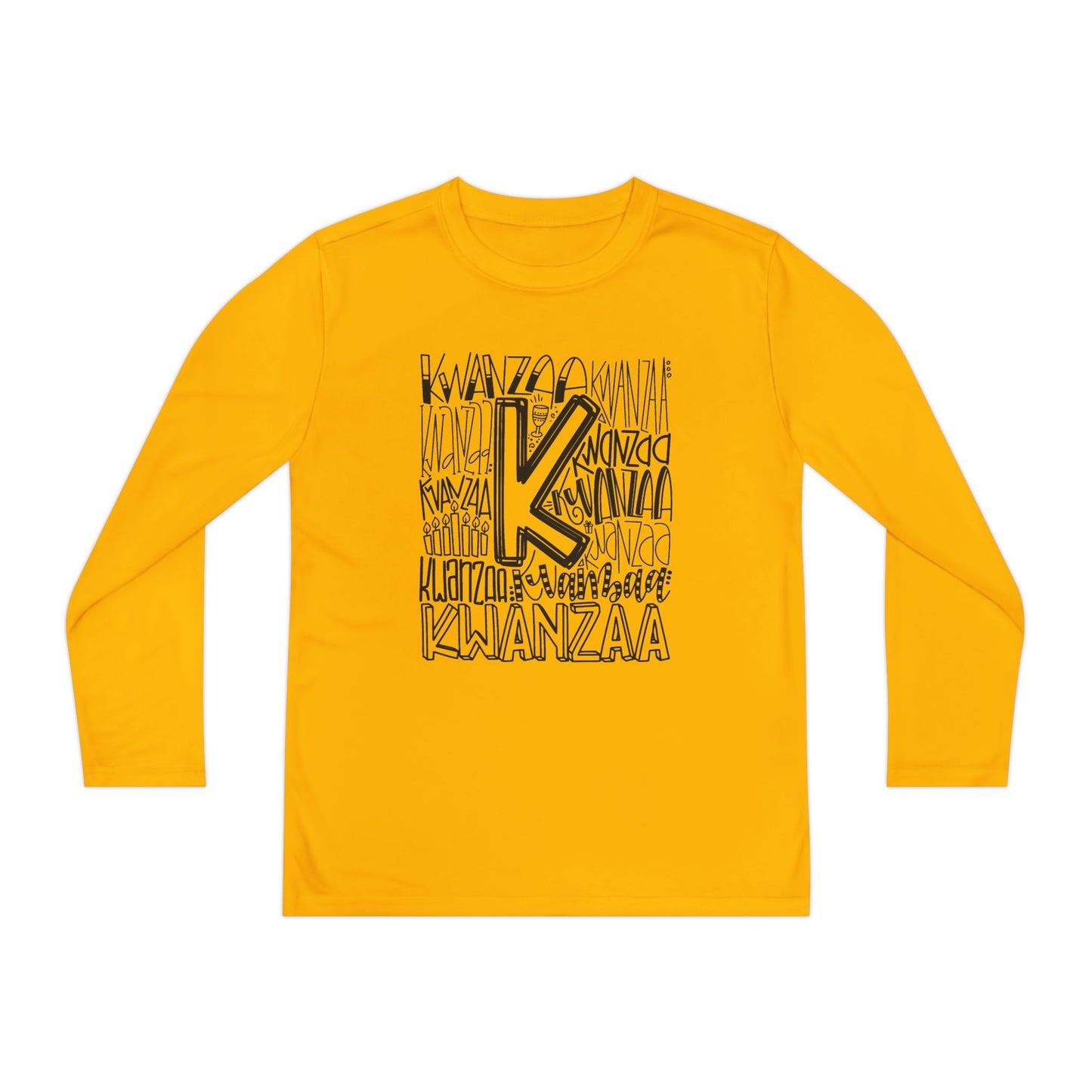 Kwanzaa Wordcloud Youth Long Sleeve Tee