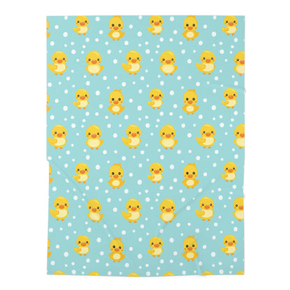 Ducky Dot Parade Swaddle Blanket