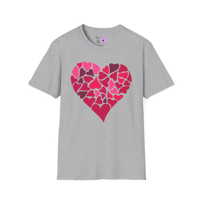 Hearts Within A Heart Adult Unisex Tshirt