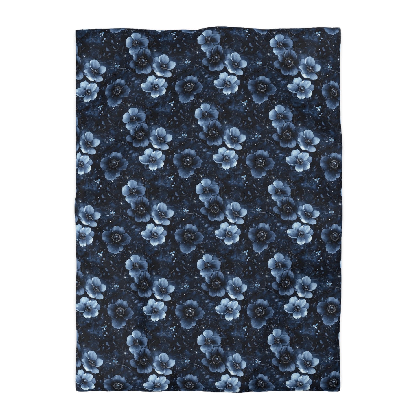 MIdnight Blossoms Microfiber Duvet Cover