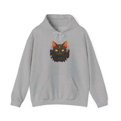 Creepy Black Cat 2 Heavy Blend™ Hooded Sweatshirt