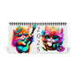 Colorful Kittens Simplex Desk Calendar (2025 grid)